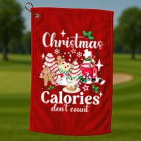 Christmas Calories DonT Count Golf Towel