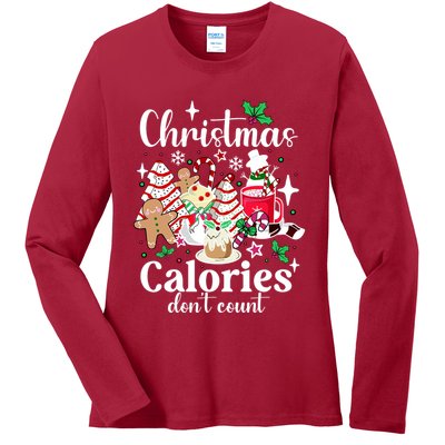 Christmas Calories DonT Count Ladies Long Sleeve Shirt
