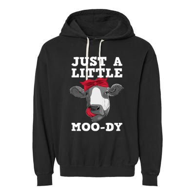 Cute Cow Design Dairy Cow Lover Cattle Farming Garment-Dyed Fleece Hoodie