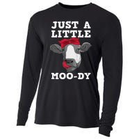 Cute Cow Design Dairy Cow Lover Cattle Farming Cooling Performance Long Sleeve Crew