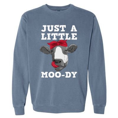 Cute Cow Design Dairy Cow Lover Cattle Farming Garment-Dyed Sweatshirt