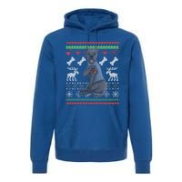 Cane Corso Dog Santa Claus Ugly Christmas Pattern Xgiftmas Gift Premium Hoodie