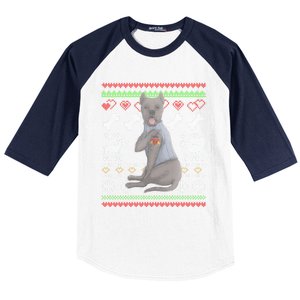 Cane Corso Dog Santa Claus Ugly Christmas Pattern Xgiftmas Gift Baseball Sleeve Shirt