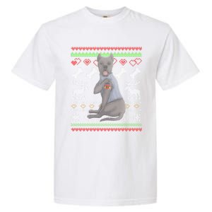 Cane Corso Dog Santa Claus Ugly Christmas Pattern Xgiftmas Gift Garment-Dyed Heavyweight T-Shirt