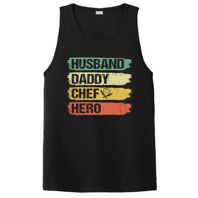 Chef Cook Dad Husband Daddy Hero Retro Fathers Day Meaningful Gift PosiCharge Competitor Tank