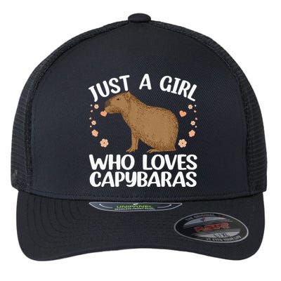 Cool Capybara Design For Women Rodent Animal Capybara Flexfit Unipanel Trucker Cap