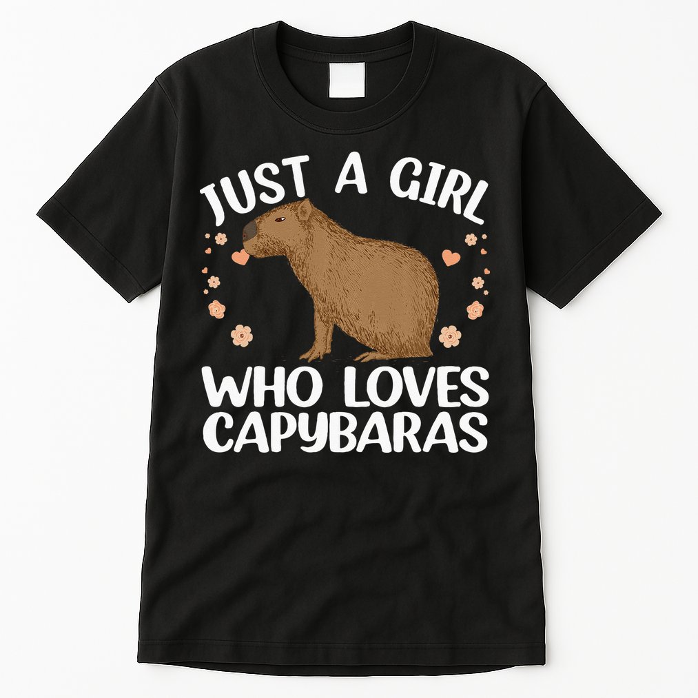 Cool Capybara Design For Women Rodent Animal Capybara Tall T-Shirt