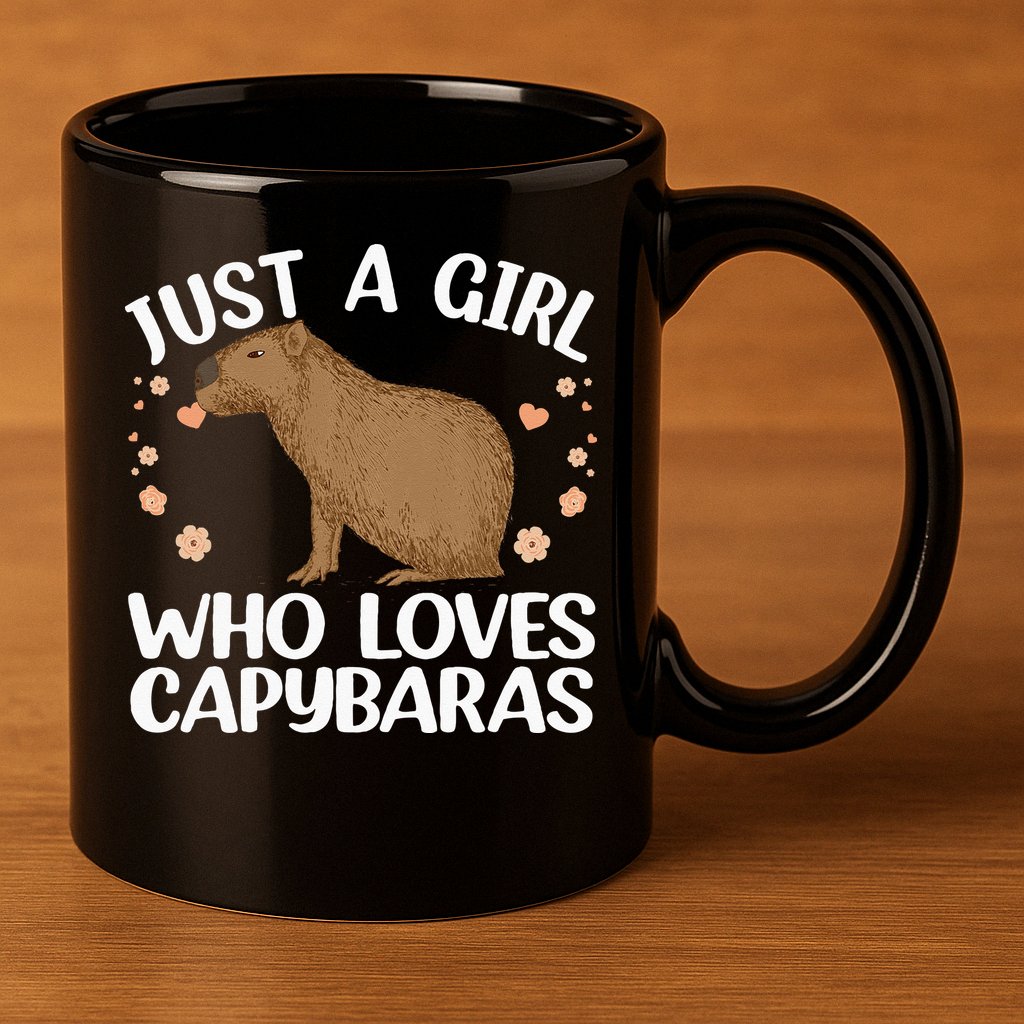Cool Capybara Design For Women Rodent Animal Capybara 11oz C Handle Ceramic Mug