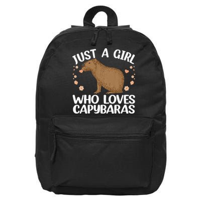 Cool Capybara Design For Women Rodent Animal Capybara 16 in Basic Backpack