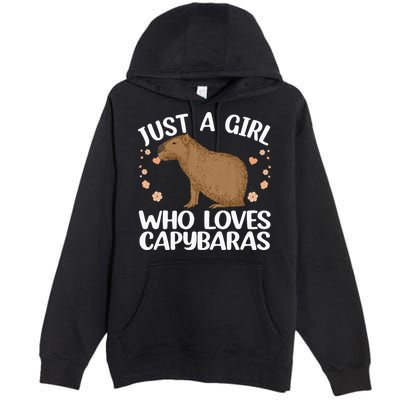 Cool Capybara Design For Women Rodent Animal Capybara Premium Pullover Hoodie