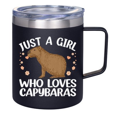 Cool Capybara Design For Women Rodent Animal Capybara 12oz Stainless Steel Coffee Mug