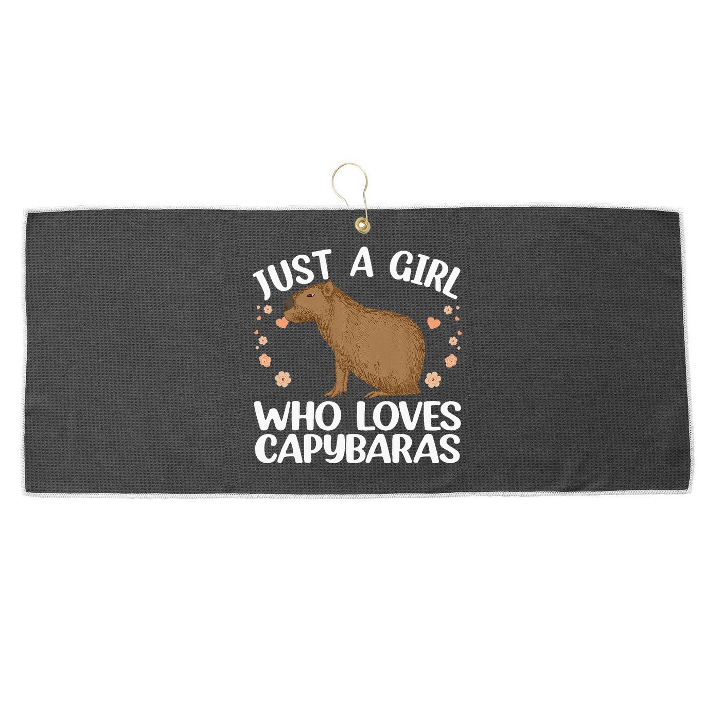 Cool Capybara Design For Women Rodent Animal Capybara Large Microfiber Waffle Golf Towel