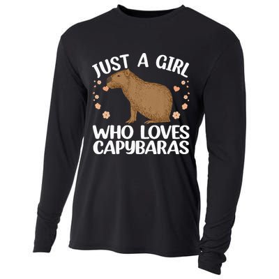 Cool Capybara Design For Women Rodent Animal Capybara Cooling Performance Long Sleeve Crew