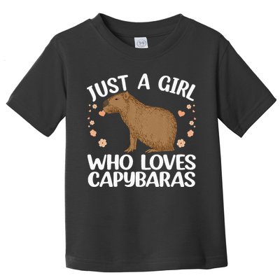 Cool Capybara Design For Women Rodent Animal Capybara Toddler T-Shirt