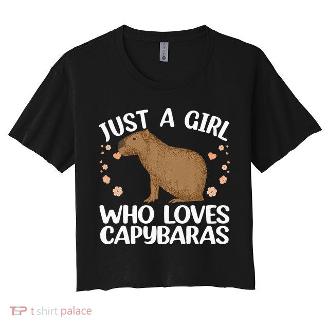 Cool Capybara Design For Women Rodent Animal Capybara Crop Top
