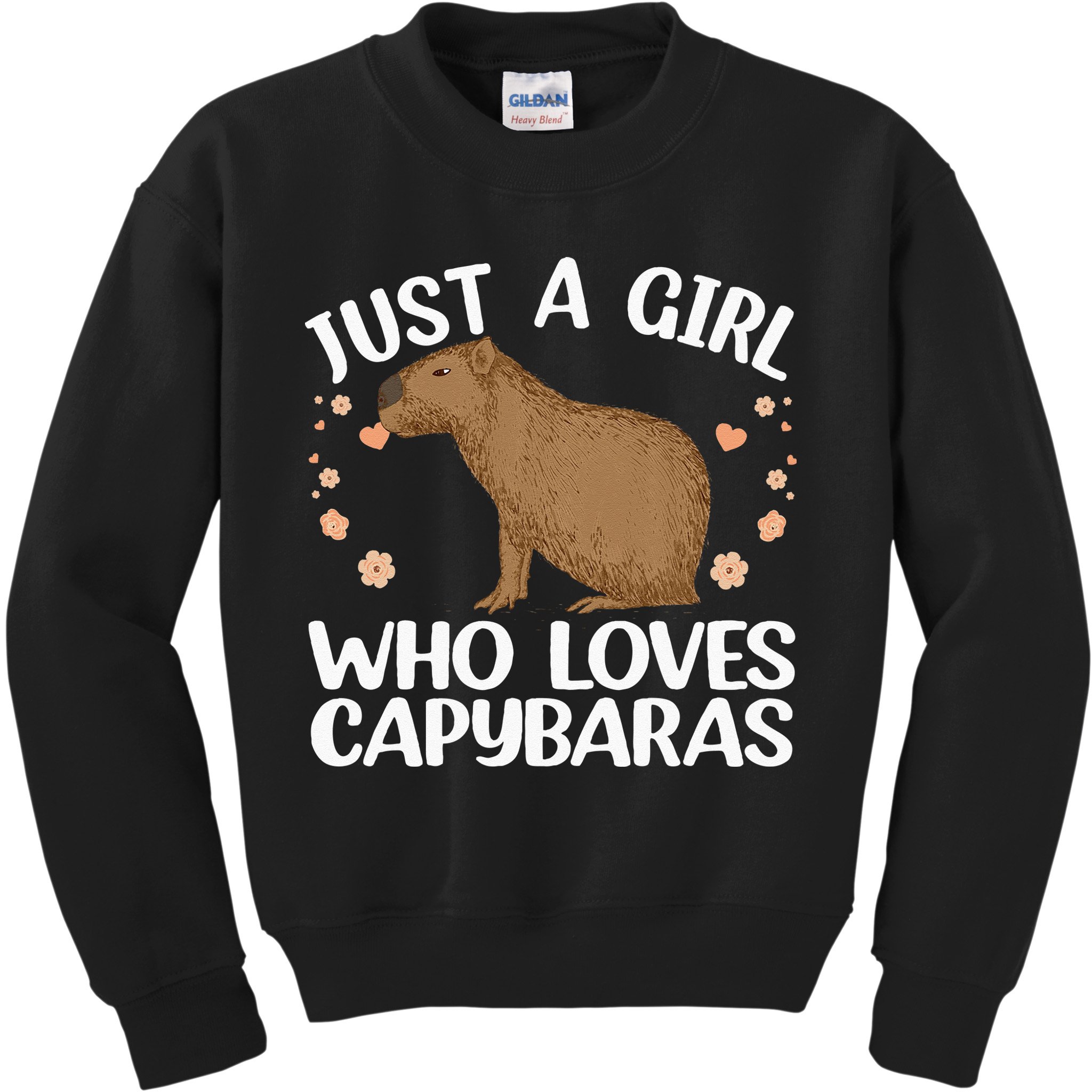 Cool Capybara Design For Women Rodent Animal Capybara Kids Sweatshirt