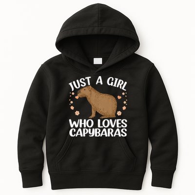 Cool Capybara Design For Women Rodent Animal Capybara Kids Hoodie