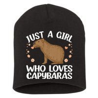 Cool Capybara Design For Women Rodent Animal Capybara Short Acrylic Beanie