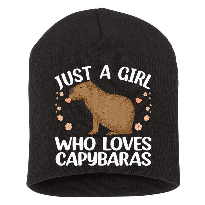 Cool Capybara Design For Women Rodent Animal Capybara Short Acrylic Beanie