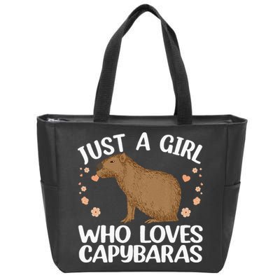 Cool Capybara Design For Women Rodent Animal Capybara Zip Tote Bag