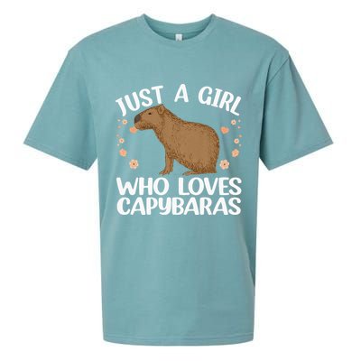 Cool Capybara Design For Women Rodent Animal Capybara Sueded Cloud Jersey T-Shirt