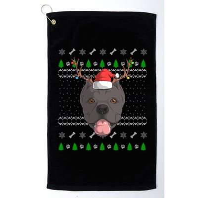 Cane Corso Dog Santa Claus Ugly Christmas Xmeaningful Giftmas Canine Gift Platinum Collection Golf Towel