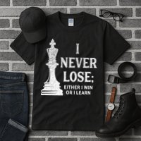 Classic Chess Design I Never Lose I Either Win Or Learn Tall T-Shirt