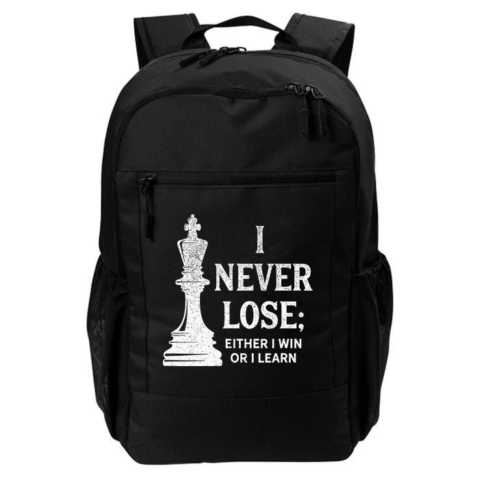 Classic Chess Design I Never Lose I Either Win Or Learn Backpack