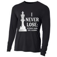 Classic Chess Design I Never Lose I Either Win Or Learn Cooling Performance Long Sleeve Crew