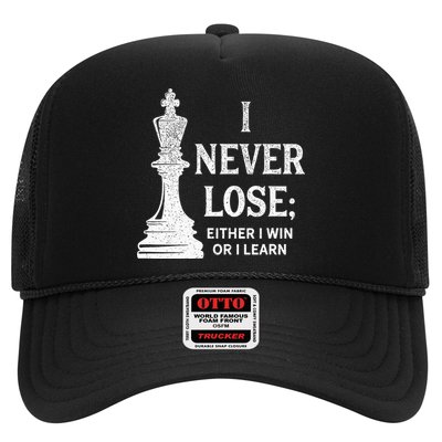 Classic Chess Design I Never Lose I Either Win Or Learn Hat