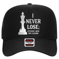 Classic Chess Design I Never Lose I Either Win Or Learn Hat