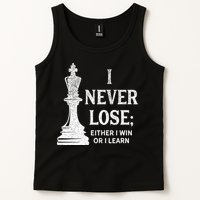 Classic Chess Design I Never Lose I Either Win Or Learn Tank Top