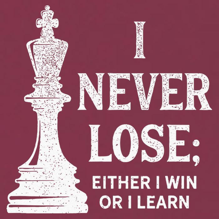Classic Chess Design I Never Lose I Either Win Or Learn 16oz Travel Tumbler