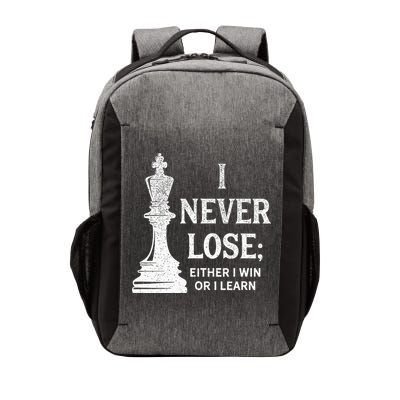 Classic Chess Design I Never Lose I Either Win Or Learn Vector Backpack