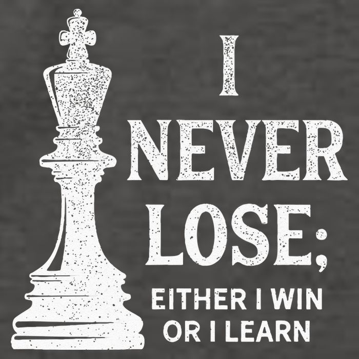 Classic Chess Design I Never Lose I Either Win Or Learn Vector Backpack