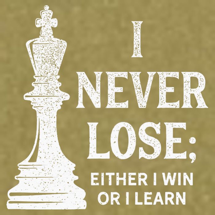 Classic Chess Design I Never Lose I Either Win Or Learn Garment-Dyed Women's Muscle Tee
