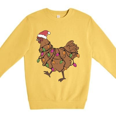 Christmas Chicken Dtf Transfer Ready To Press Direct To Film Hot Or Cold Peel Premium Crewneck Sweatshirt