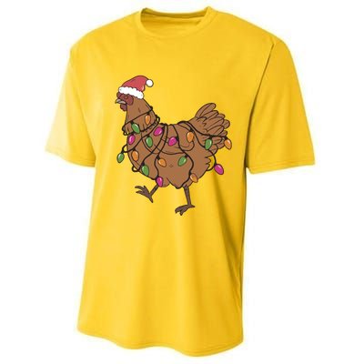 Christmas Chicken Dtf Transfer Ready To Press Direct To Film Hot Or Cold Peel Performance Sprint T-Shirt