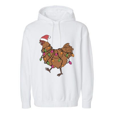 Christmas Chicken Dtf Transfer Ready To Press Direct To Film Hot Or Cold Peel Garment-Dyed Fleece Hoodie