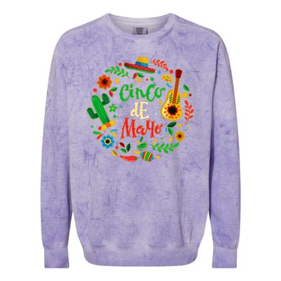 Celebrate Cinco De Mayo Colorblast Crewneck Sweatshirt