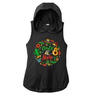 Celebrate Cinco De Mayo Ladies PosiCharge Tri-Blend Wicking Draft Hoodie Tank