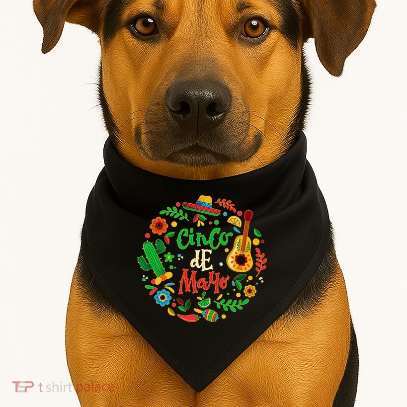 Celebrate Cinco De Mayo USA-Made Doggie Bandana