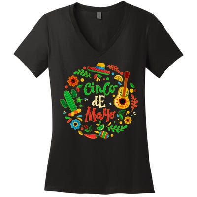 Celebrate Cinco De Mayo Women's V-Neck T-Shirt