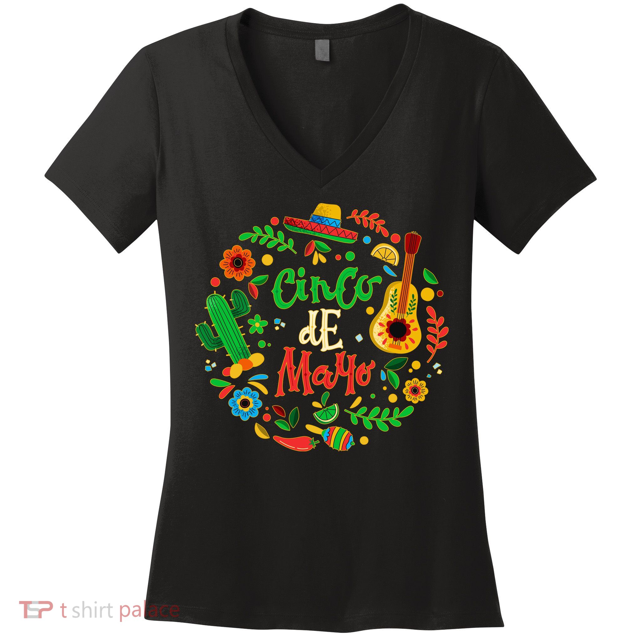 Celebrate Cinco De Mayo Women's V-Neck T-Shirt