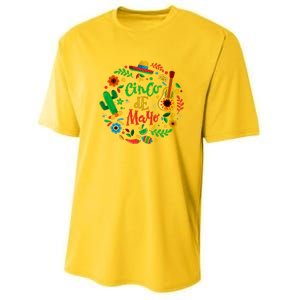 Celebrate Cinco De Mayo Youth Performance Sprint T-Shirt