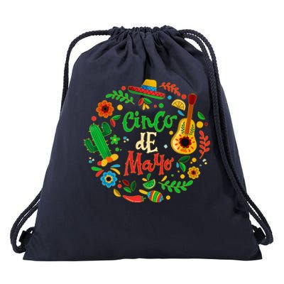 Celebrate Cinco De Mayo Drawstring Bag