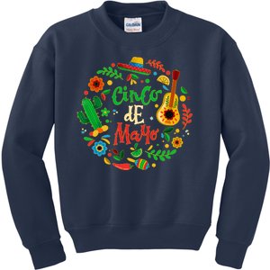 Celebrate Cinco De Mayo Kids Sweatshirt