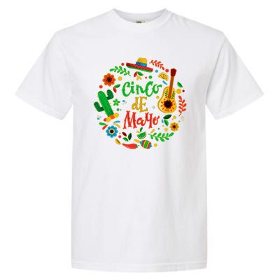 Celebrate Cinco De Mayo Garment-Dyed Heavyweight T-Shirt