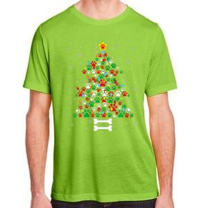 Christmas Cute Dog Paws Xmas Tree Funny Dog Puppy Owner Adult ChromaSoft Performance T-Shirt