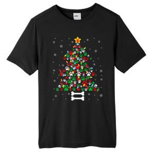 Christmas Cute Dog Paws Xmas Tree Funny Dog Puppy Owner Tall Fusion ChromaSoft Performance T-Shirt